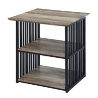 ACME Zudora Nightstand, Antique Oak & Black Finish