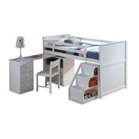 ACME Wyatt Twin Loft Bed Set, White