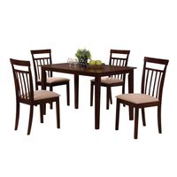 ACME Samuel 5Pc Dining Set, Espresso & Microfiber