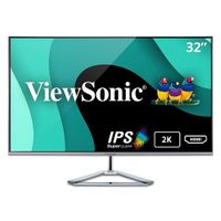 ViewSonic - VX3276-2K-MHD 32 IPS LCD UHD Monitor (DisplayPort and HDMI) - Silver