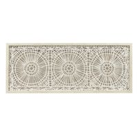 Off-White Henna Framed Medallion Rice Paper Shadow Box Wall Decor See below