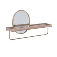 Ogden Center Mirror Wall Shelf Gold