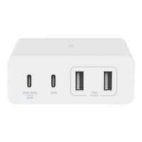 Belkin BoostCharge Pro power adapter - GaN technology - 2 x USB 2 x USB-C - 108 Watt