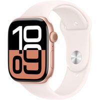 Apple Watch Series 10 (GPS) 46mm Aluminum Case with Light Blush Sport Band - M/L - Rose Gold - (2024)