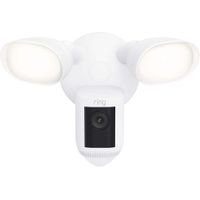 Ring Floodlight Cam Pro with 2K Video and Ring Vision, 2 LED Lights, Dual Band Wi-Fi, and 3D Motion Detection - White