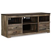Trinell Large TV Stand w/Fireplace Option