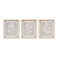 Fair Florets 3-piece Framed Glass Wall Art Set