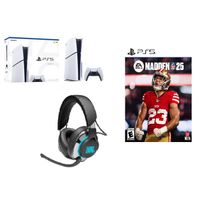 PlayStation 5 Slim 1TB Disc + Madden 25 + JBL Quantum 810