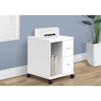 Office/ File Cabinet/ Printer Cart/ Rolling File Cabinet/ Mobile/ Storage/ Work/ Laminate/ White/ Contemporary/ Modern