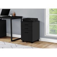 File Cabinet/ Rolling Mobile/ Storage Drawers/ Printer Stand/ Office/ Work/ Laminate/ Black/ Contemporary/ Modern