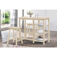 ACME Nyssa 3Pc Counter Height Set, Buttermilk