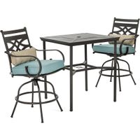 Montclair 3pc High Dining: 2 Swivel Chai...