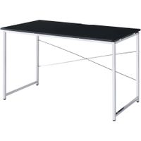 ACME Tennos Vanity Desk(Same 93195), Black & Chrome Finish