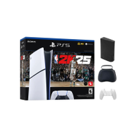 Sony - PlayStation 5 Slim Console Digital Edition - NBA 2K25 Bundle With Accessories - Black
