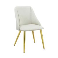 ACME Gaines Side Chair(Set-2), White Synthetic Leather