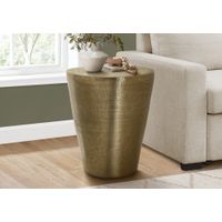 Accent Table - 22"H / Gold Iron Metal Drum End Table