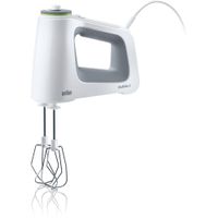 Braun - MultiMix 5 Hand Mixer in White with MultiWhisks and Dough Hooks, 350-Watts