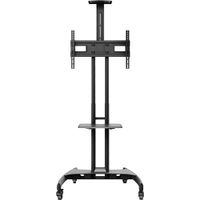 Kanto - Mobile TV Stand for Most Flat-Panel TVs Up to 65" - Black