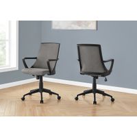 Office Chair/ Adjustable Height/ Swivel/ Ergonomic/ Armrests/ Computer Desk/ Work/ Metal/ Mesh/ Black/ Grey/ Contemporary/ Modern