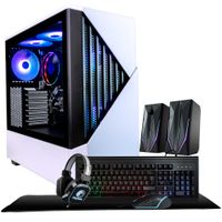 Periphio Castle Gaming PC Computer  AMD Ryzen 5 5600G  Radeon Vega 7 Graphics  1TB Solid State (SSD)  16GB DDR4 RAM  Windows 11  RGB Elite 4-in-1 Gaming Bundle + RGB Speakers