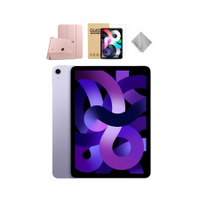Apple - 10.9-Inch iPad Air - Latest Model - (5th Generation) with Wi-Fi - 256GB - Purple With Rose Gold Case Bundle