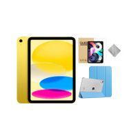 Apple 10th Gen 10.9-Inch iPad (Latest Model) with Wi-Fi - 256GB - Yellow With Blue Case Bundle