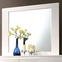 Contemporary Mirror in White