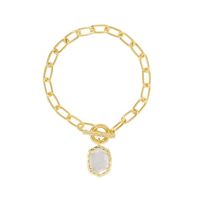 Kendra Scott Daphne Link and Chain Bracelet (Gold/Ivory Mother of Pearl)