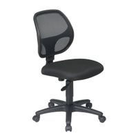 OSP Home Furnishings - Mesh Screen Back Task Chair with Fabric Seat - Black