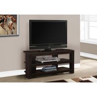 TV Stand/ 42 Inch/ Console/ Media Entertainment Center/ Storage Shelves/ Living Room/ Bedroom/ Laminate/ Brown/ Contemporary/ Modern