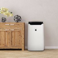 Sharp - Smart Air Purifier with Plasmacluster Ion Technology Recommended for Extra-Large Rooms. True HEPA Filter - White