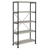 Analiese 4-shelf Bookcase Grey Driftwood