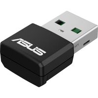 ASUS - USB-AX56 Nano AX1800 Dual-Band Wi-Fi 6 USB Network Adapter - Black