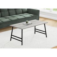 Coffee Table/ Accent/ Cocktail/ Rectangular/ Living Room/ 40"L/ Metal/ Laminate/ Grey/ Black/ Contemporary/ Modern