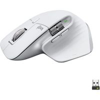 Logitech - MX Master 3S Wireless (USB-A) Laser Mouse with Ultrafast Scrolling - Wireless - Pale Gray