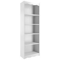 CorLiving - Hawthorne Collection 5 Shelf Floor-Standing Bookcase - White