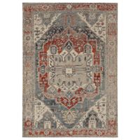 Koval Ivory And Blue 3X5 Area Rug