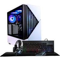 Periphio Castle Gaming PC Computer  AMD Ryzen 5 5600G  Radeon Vega 7 Graphics  1TB Solid State (SSD)  16GB DDR4 RAM  Windows 11  RGB Elite 4-in-1 Gaming Bundle