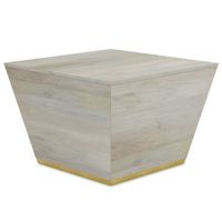 Simpli Home - Abba  Square Coffee Table - White Wash