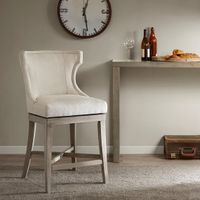 Cream Carson Counter Stool With Swivel Seat