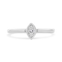 .925 Sterling Silver 1/20 Cttw Diamond M...