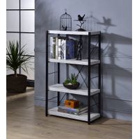 ACME Bob Bookshelf, Antique White & Black