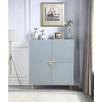 ACME Gaines Accent Cabinet, Gray High Gloss Finish