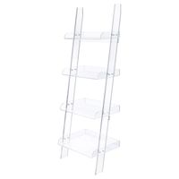 Amaturo 4-shelf Ladder Bookcase Clear