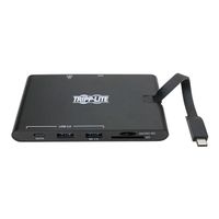 Eaton Tripp Lite Series USB-C Laptop Docking Station - HDMI VGA GbE 4K  30 Hz Thunderbolt 3 USB-A USB-C PD Charging 3.0 Black - docking station - USB-C 3.1 / Thunderbolt 3 - VGA HDMI - 1GbE