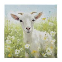 Goat/Green Multi Sunshine Animals Goat Canvas Wall Art See below