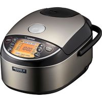 Zojirushi - 5.5 Cup Pressure Induction Heating Rice Cooker - Stainless Steel Black