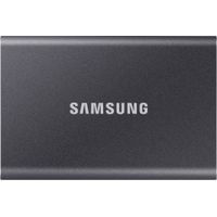 Samsung - T7 1TB External USB 3.2 Gen 2 Portable SSD with Hardware Encryption - Titan Gray