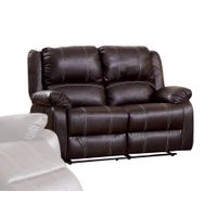ACME Zuriel Motion Loveseat, Brown Synthetic Leather