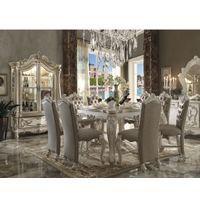 ACME Versailles Counter Height Table, Bone White
